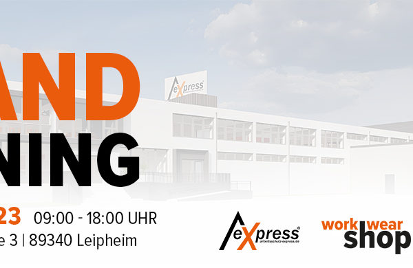 Einladung zum Grand Opening von Arbeitsschutz-Express am 25. März 2023 in Leipheim
